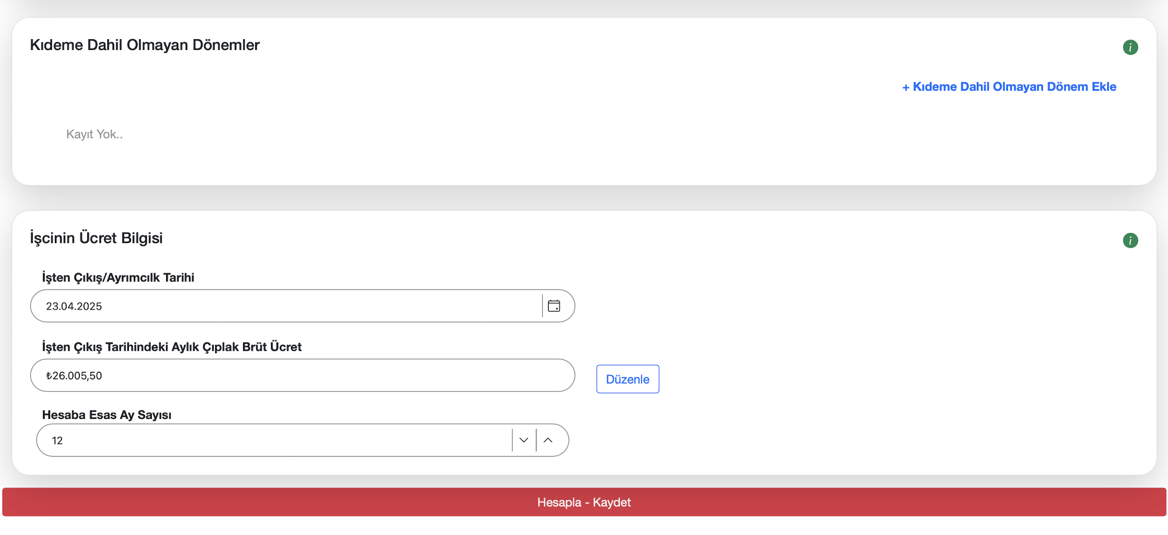 Sendikal tazminat hesap girişi ekranı