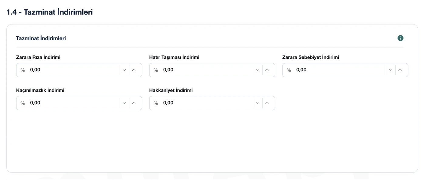 TazminApp destekten yoksun kalma hesabı: Tazminat indirimleri