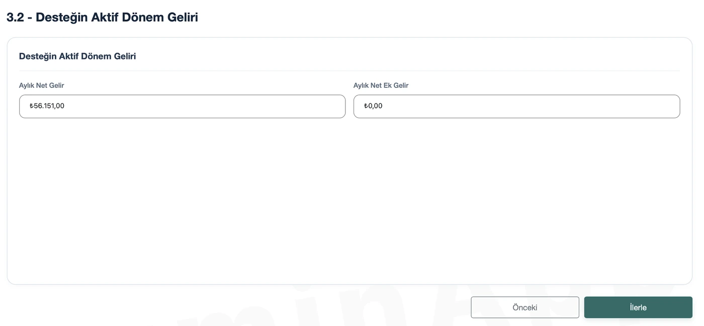 TazminApp destekten yoksun kalma hesabı: Aktif dönem