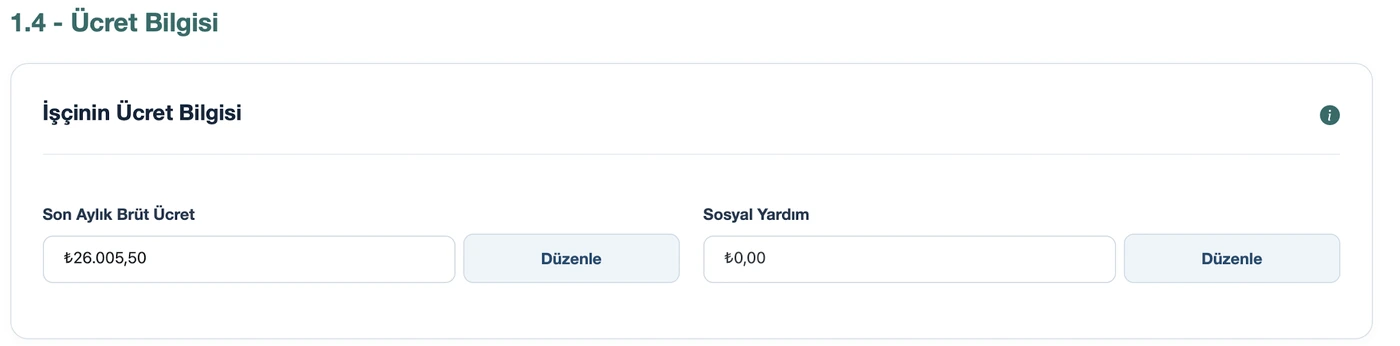 TazminApp ihbar tazminatı hesabı: Ücret ve sosyal yardım